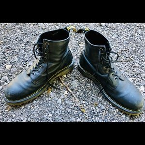Dr. Martens Black Leather Hi Top Boots